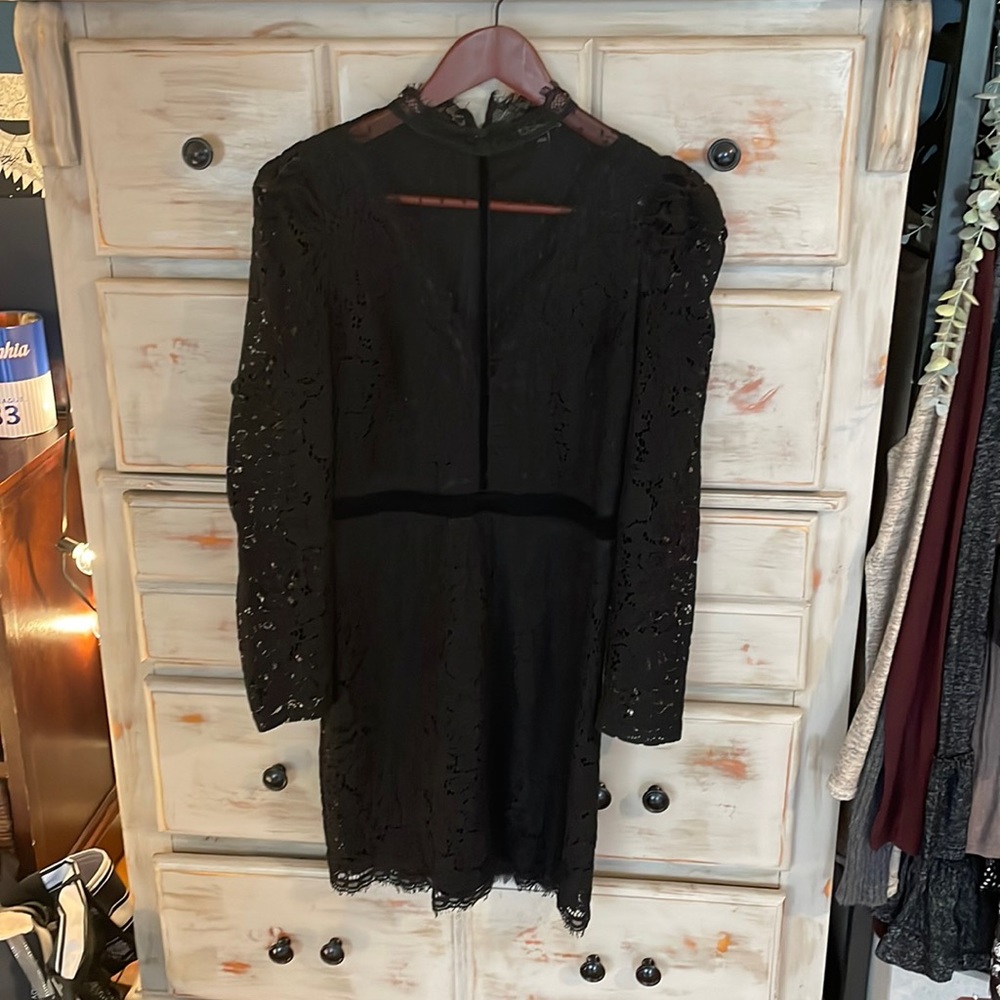 Gorgeous gothic black lace express dress size 4